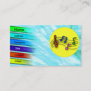 Visita Tarjeta de perfil musical colorida