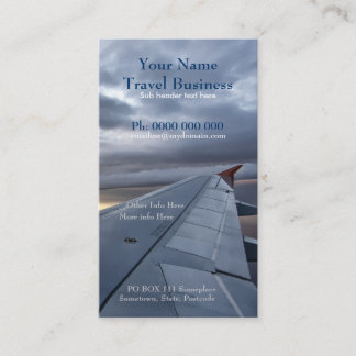 Visita Tarjeta de perfil/negocio de viajes de avión Wing