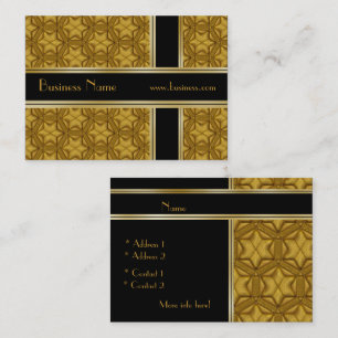 Visita Tarjeta de Perfil Negocio Dorado Negro Relief