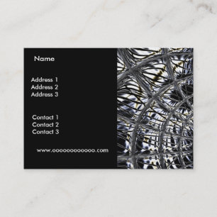 Visita Tarjeta de perfil Negocio Tejido Plateado Negro