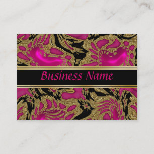 Visita Tarjeta de Perfil Negocio Zizzago Elegante Rosa Ne