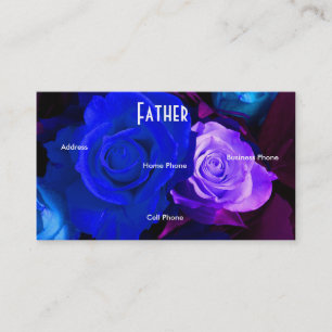 Visita Tarjeta de perfil para Rosas púrpura padre azul