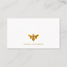Tarjeta de perfil personalizada Metallic Gold Bee