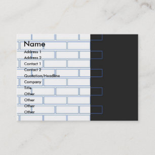 Visita Tarjeta de perfil profesional de pared de ladrillo