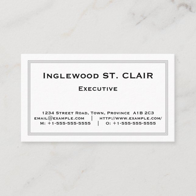 Visita Tarjeta de perfil profesional simple (Anverso)