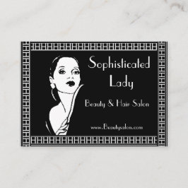 Visita Tarjeta de Perfil Salón de Belleza Dama Sofisticad