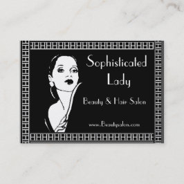 Visita Tarjeta de Perfil Salón de Belleza Dama Sofisticad