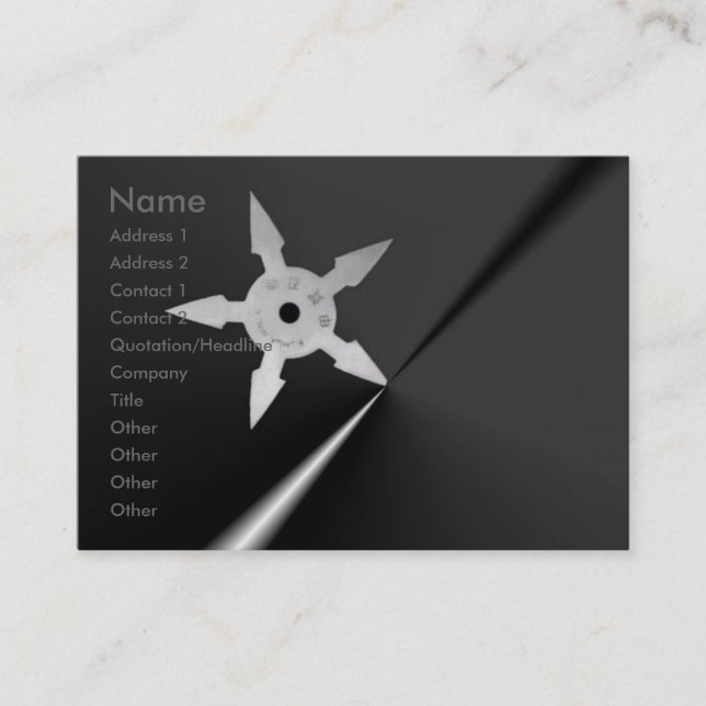 Visita Tarjeta de perfil Shuriken (Anverso)