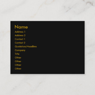 Visita Tarjeta de perfil simple - negro