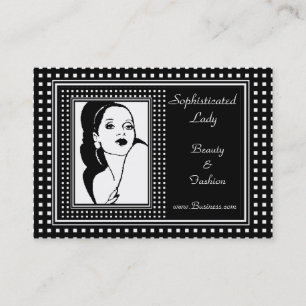 Visita Tarjeta de perfil sofisticada dama belleza moda 2
