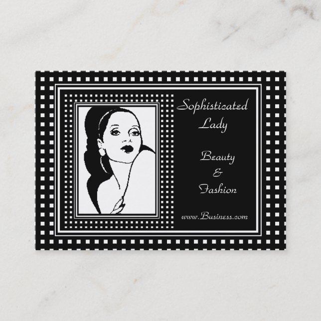 Visita Tarjeta de perfil sofisticada dama belleza moda 2 (Anverso)