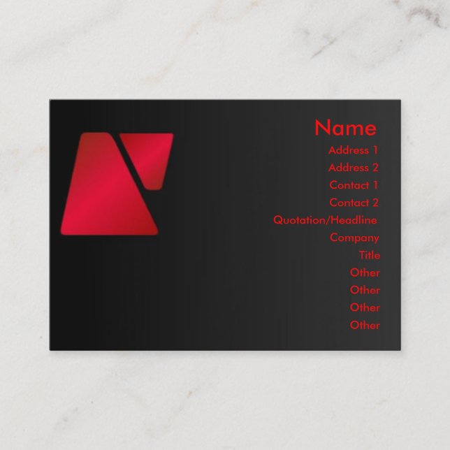Visita Tarjeta de perfil Trapezoide (Anverso)