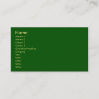 Tarjeta de perfil verde