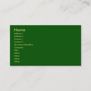 Visita Tarjeta de perfil verde