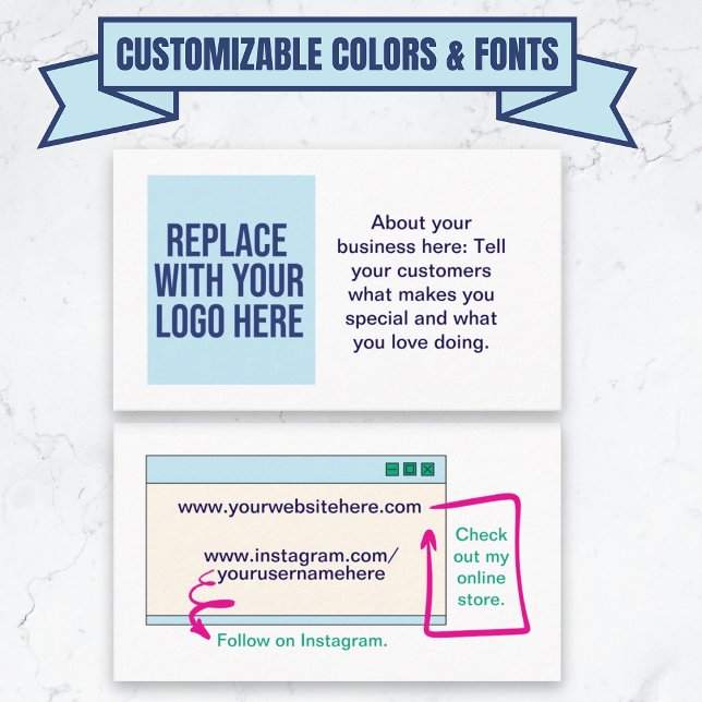 Visita Tarjeta de personalizable moderna (Customizable Modern Business Card)