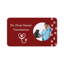 Tarjeta de personalizable Red para Veterinarios