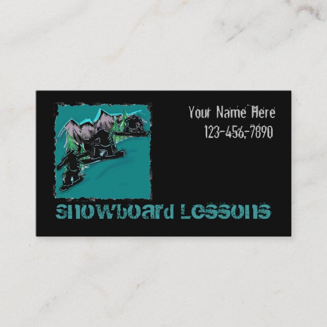 Visita Tarjeta de personalizable Snowboard (Anverso)