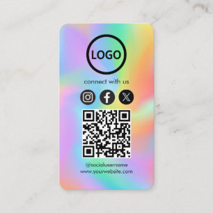 Visita Tarjeta de personalizado social QR Código Hologram