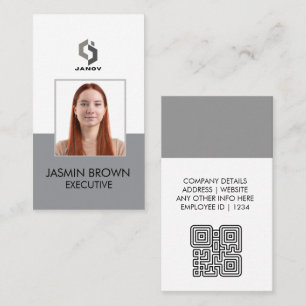 Visita Tarjeta de placa de identificación y código QR per