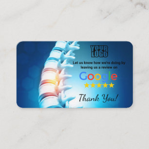 Visita Tarjeta de plantilla de revisión de Google quiropr