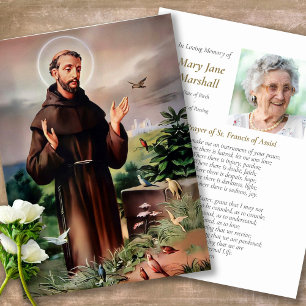 Visita Tarjeta de plegaria de simpatía funeraria de San F