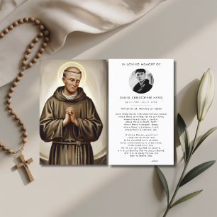 Visita Tarjeta de plegaria de simpatía funeraria de San F