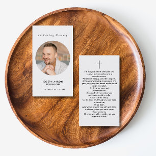Visita Tarjeta de plegaria funeraria simple conmemorativa