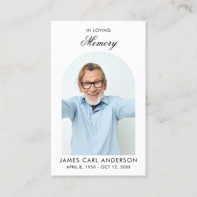 Visita Tarjeta de plegaria minimo simple para el arco fot (Anverso)