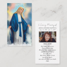 Visita Tarjeta de plegaria sagrada conmemorativa del fune
