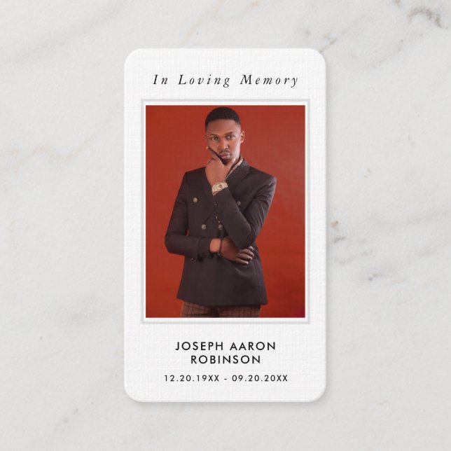 Visita Tarjeta de plegaria simple para simpatía por fotog (Anverso)