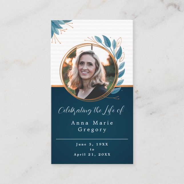 Visita Tarjeta de plegarias de bronce para la celebración (Anverso)