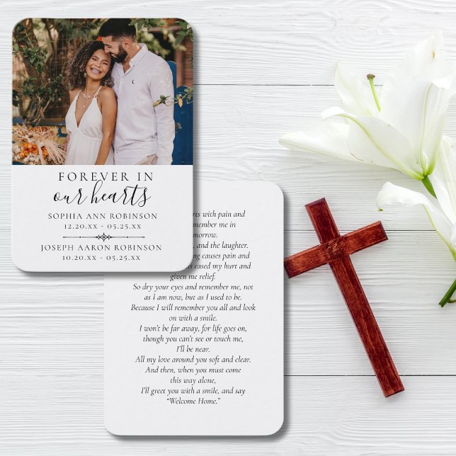 Visita Tarjeta de plegarias funerarias de doble foto conm (Subido por el creador)