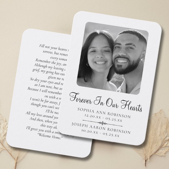 Visita Tarjeta de plegarias funerarias de doble foto conm (Subido por el creador)