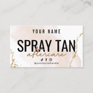 Visita Tarjeta de postcuidado Rubor Rosa Gold SPRAY TAN