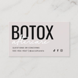 Visita Tarjeta de postergación simple y moderna de botox