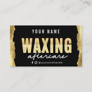 Visita Tarjeta de postre moderna de Waxing Gold