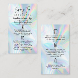 Visita Tarjeta de postre Spray Tan