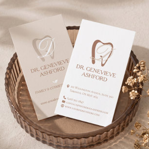 Visita Tarjeta de práctica dental elegante y lujosa con m