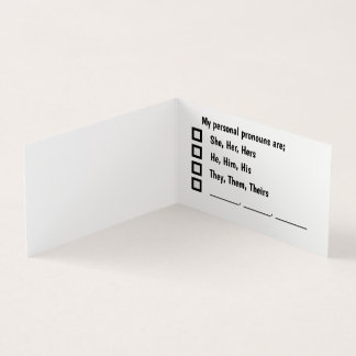 Visita Tarjeta de preferencia personal