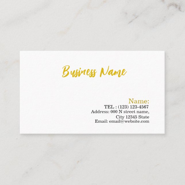 Visita Tarjeta de presentación (Anverso)