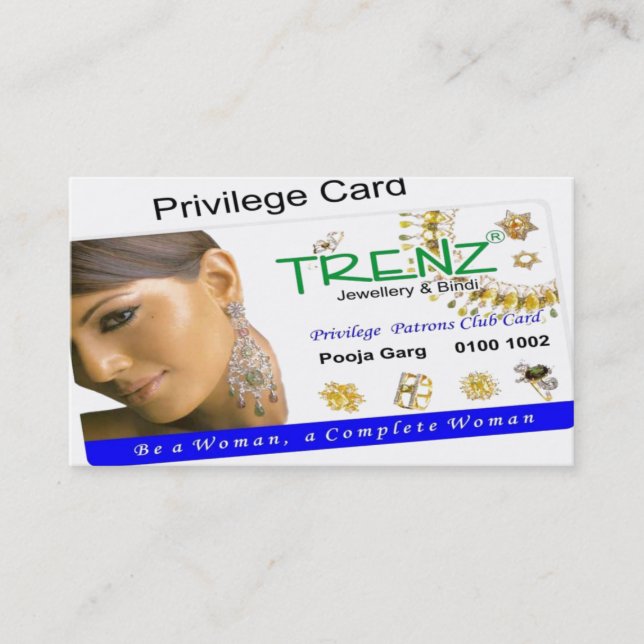 Visita Tarjeta de presentación (Anverso)