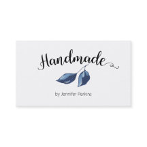 Tarjeta de presentación a mano de color agua minim