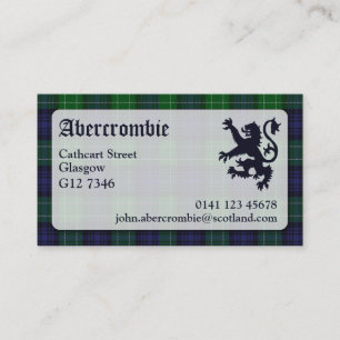 Visita Tarjeta de presentación Abercrombie Tartan