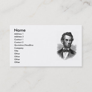 Visita Tarjeta de presentación Abraham Lincoln