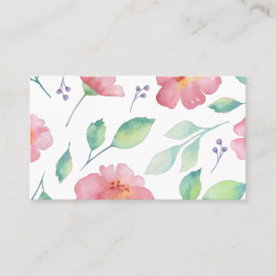 Visita Tarjeta de presentación - acuarela floral