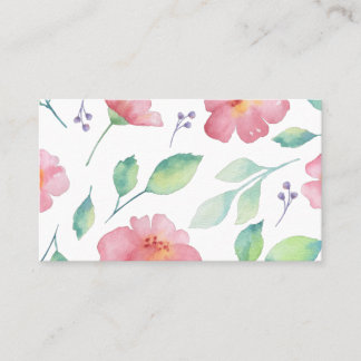 Visita Tarjeta de presentación - acuarela floral