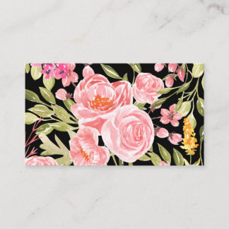 Visita Tarjeta de presentación - acuarela floral
