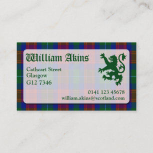 Visita Tarjeta de presentación Akins Tartan