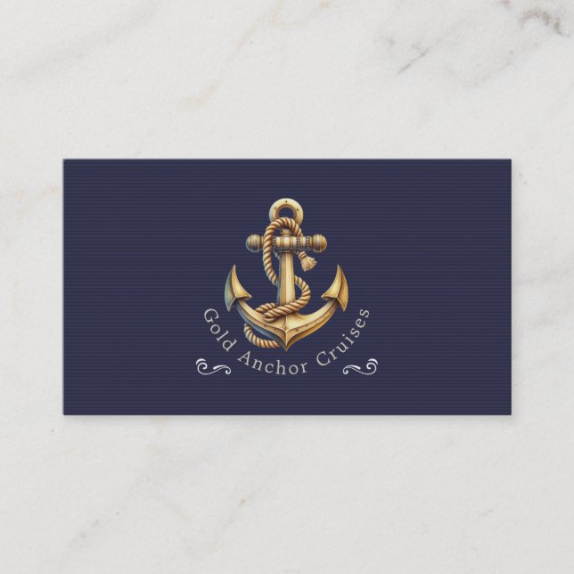 Visita Tarjeta de presentación Ancla Dorada (Anverso)