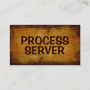 Visita Tarjeta de presentación antigua de Process Server